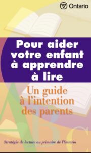 Pour aider votre enfant à apprendre à lire